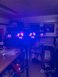 Luci discoteca 4 par centralizzati con stativo