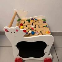 Camminatore in legno Foot Orso Primi passi bambini