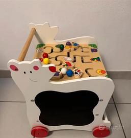 Camminatore in legno Foot Orso Primi passi bambini