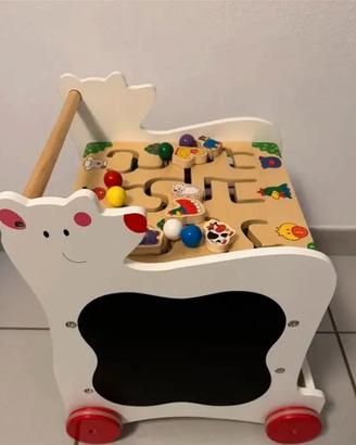 Camminatore in legno Foot Orso Primi passi bambini