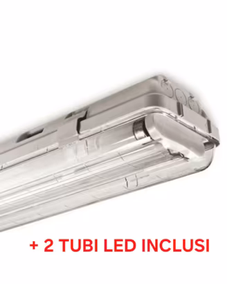 plafoniera beghelli BS102RE 2x36w IP65 + 2 led