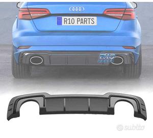 DIFFUSORE AUDI A3 S LINE HATCHBACK 17-20 LOOK RS3