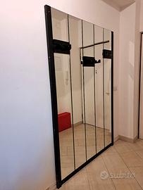 Specchio modulare con appendiabiti 6 "ganci"