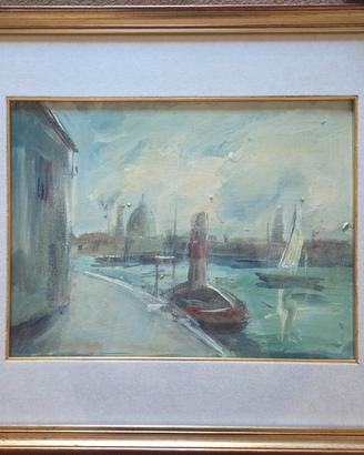 Quadro Aldo Radi "A Venezia" - 1974 - Olio su tela