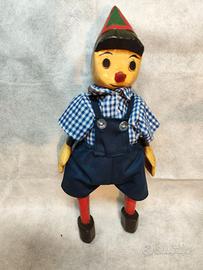 Pinocchio in legno 33 cm, vintage