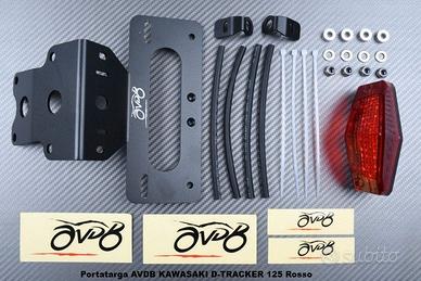 Portatarga AVDB KAWASAKI D-TRACKER 125 Rosso