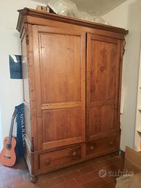 armadio guardaroba due ante legno