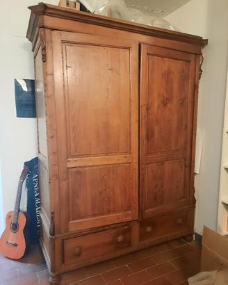 armadio guardaroba due ante legno