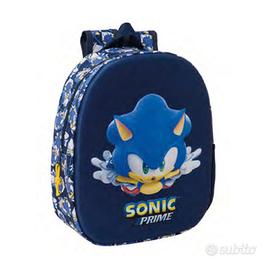 Zaino Scuola Sonic 3D asilo infanzia bambini