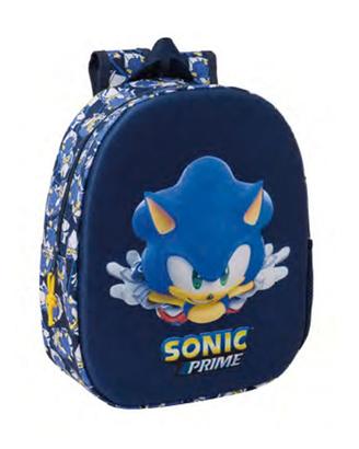 Zaino Scuola Sonic 3D asilo infanzia bambini