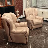 Divano con poltrone in pelle