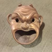 Posacenere Bocca del Diavolo vintage in bronzo