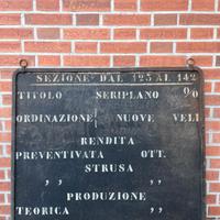 CARTELLO DA FABBRICA BIFACCIALE ANNI 20/30 WW1 WW2