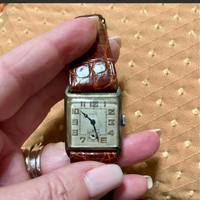 LANCOricercatoOROLOGIOmilitareArtDECOargentoANNI30