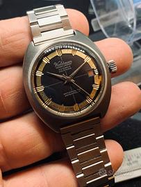 orologio vintage waldman carica manuale bitonale 