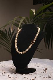 Collana di perle vere - oro 18 kt 750 diamante
