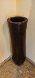 Vaso in legno banano