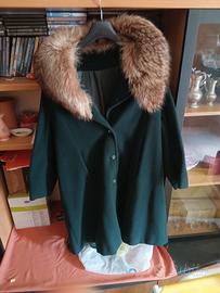 Cappotto moda mia chachemire con pelliccia 