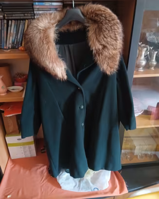 Cappotto moda mia chachemire con pelliccia 