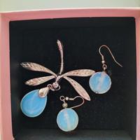 ciondolo  Pier Lang e orecchini con pietra 