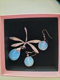 ciondolo  Pier Lang e orecchini con pietra 