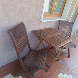 Set Tavolo + 4 Sedie in Balau