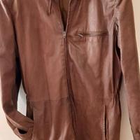 Giubbotto Vintage in Nappa color Marrone/beige