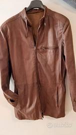 Giubbotto Vintage in Nappa color Marrone/beige