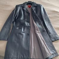 Boomb Boogie Cappotto in vera pelle nero