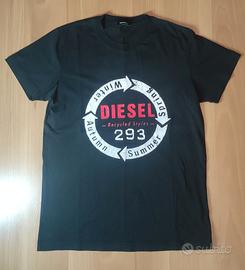 T-shirt Diesel Originale Nera Taglia S Uomo