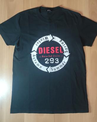 T-shirt Diesel Originale Nera Taglia S Uomo