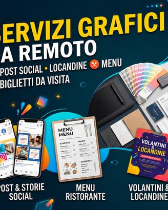 Grafico per social, volantini e menu