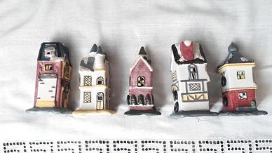 5 casette stile "nordico" cotto/terracotta decorat