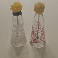 2 CAMPANELLE DECORATIVE VINTAGE ACQUA CHIARA