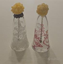 2 CAMPANELLE DECORATIVE VINTAGE ACQUA CHIARA