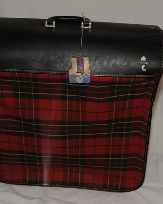 Valigia vintage "appendi-abiti ATLANTIC" /scozzese