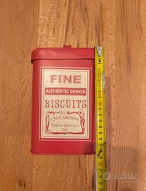 lotto 2 pezzi contenitore in metallo 