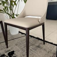 Sedia in pelle e legno Tonin Casa