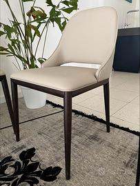 Sedia in pelle e legno Tonin Casa