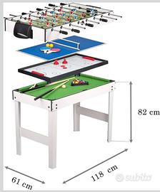 Biliardino 4 in 1 Leomark