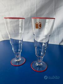 Coppia Bicchieri in Vetro di Murano Carlo Moretti