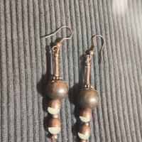 Orecchini in rame e vetro