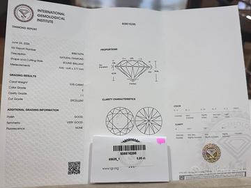 Diamante 0.95 ct Cert. IGI