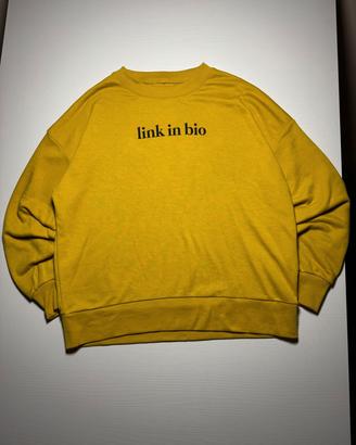 Felpa in cotone leggera senape Pull & Bear  S