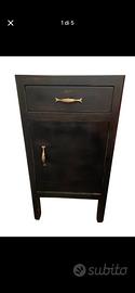comodino  vintage in stile shalby