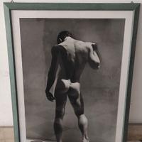 Quadro con cornice in legno col. verde