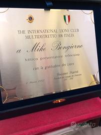 Targa Lion Club Italia Mike Bongiorno