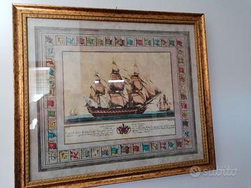 Stampa  d'epoca intitolata "Nave Napolitana "