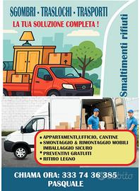 Sgombero smaltimento trasporti traslochi