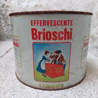 Scatola di latta vintage "Brioschi" anni 1950/1960